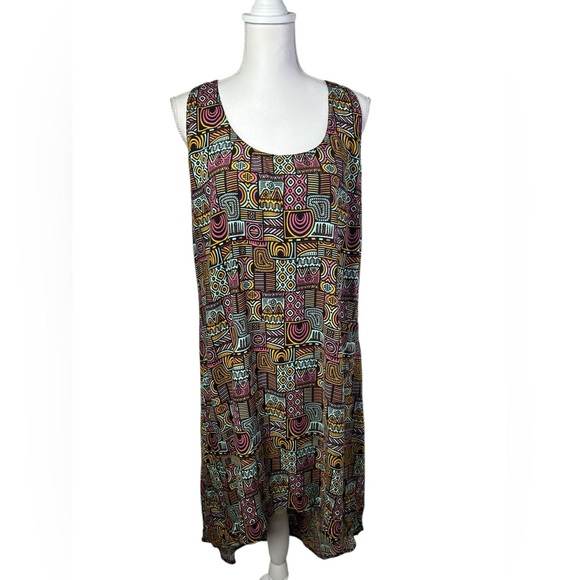 Kavu Dresses & Skirts - Kavu Colorful Geometric Midi Dress Size L